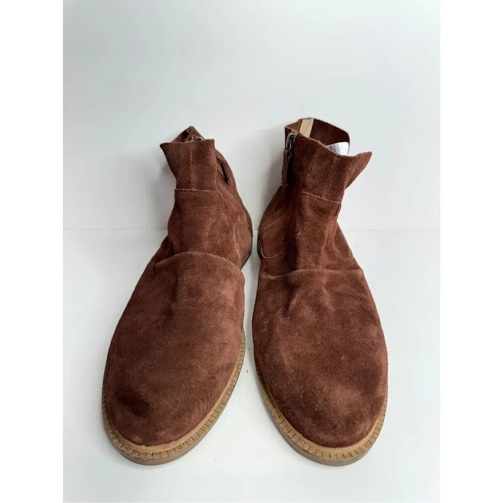 Kelsi Dagger‎ Boots Size 10 Women’s Suede Upper Ruched Coffee Bean Brown Booties